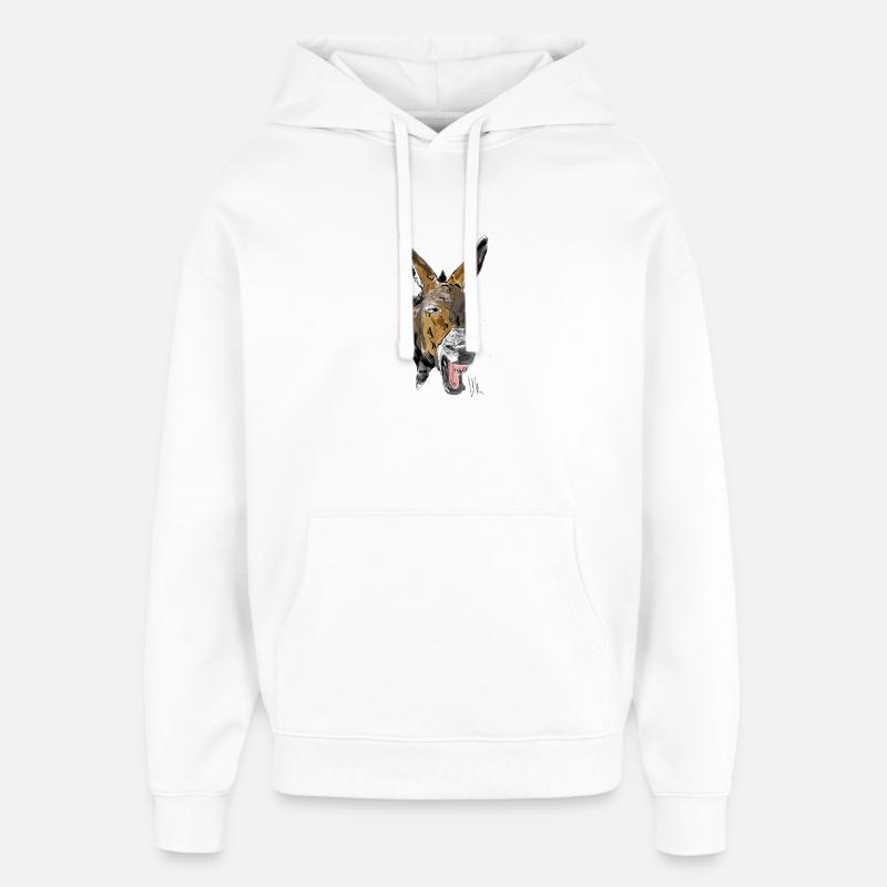 Âne - Sweat à capuche unisexe Stanley/Stella Oversized - blanc