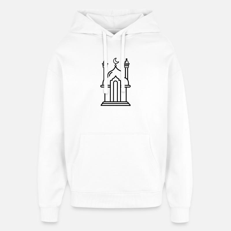 Mosquée lieu de culte religieux transparent - Sweat à capuche unisexe Stanley/Stella Oversized - blanc