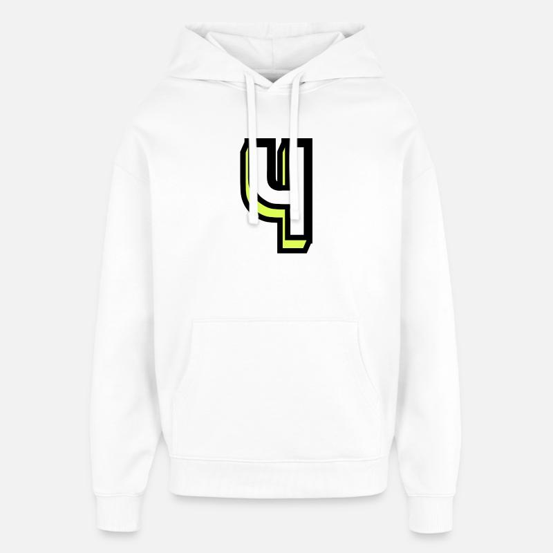 4 ANS,4e ANNIVERSAIRE,ANNIVERSAIRE 4 ANS - Sweat à capuche unisexe Stanley/Stella Oversized - blanc