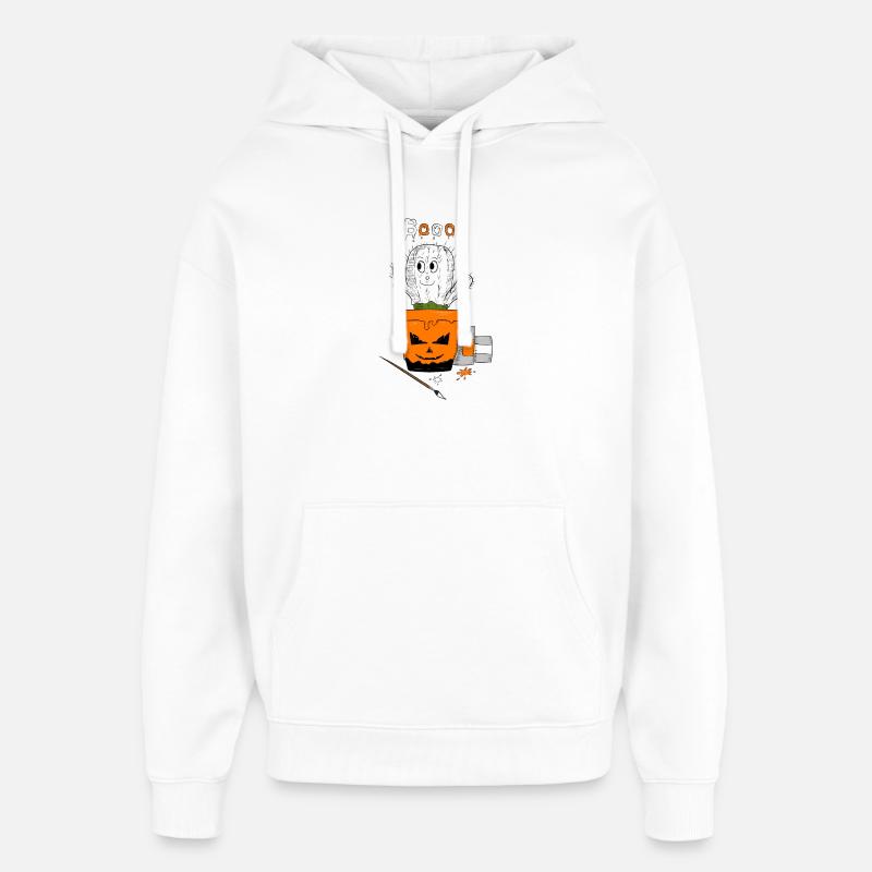 Cactus d’Halloween - Sweat à capuche unisexe Stanley/Stella Oversized - blanc