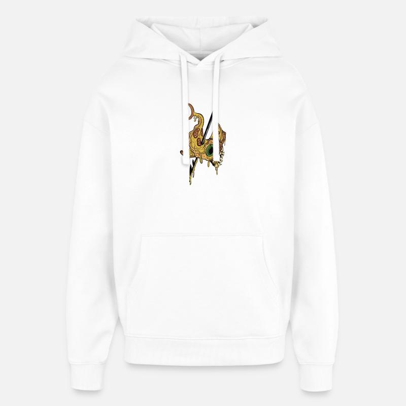 PIZZA REQUIN - Sweat à capuche unisexe Stanley/Stella Oversized - blanc