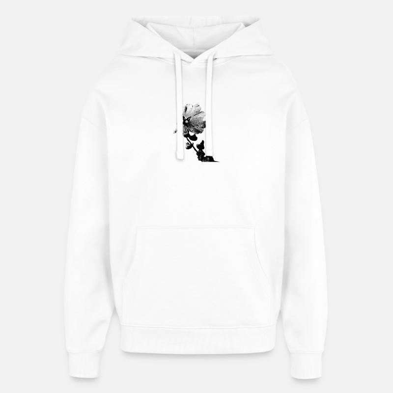 fleur - Sweat à capuche unisexe Stanley/Stella Oversized - blanc