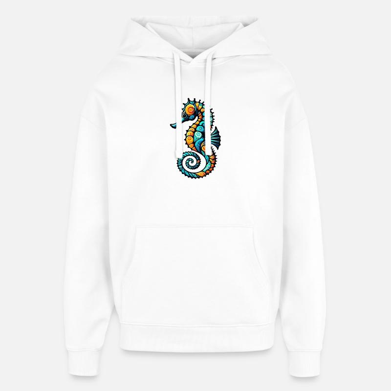 Seepferdchen - Oversized Unisex Hoodie von Stanley/Stella - Weiß