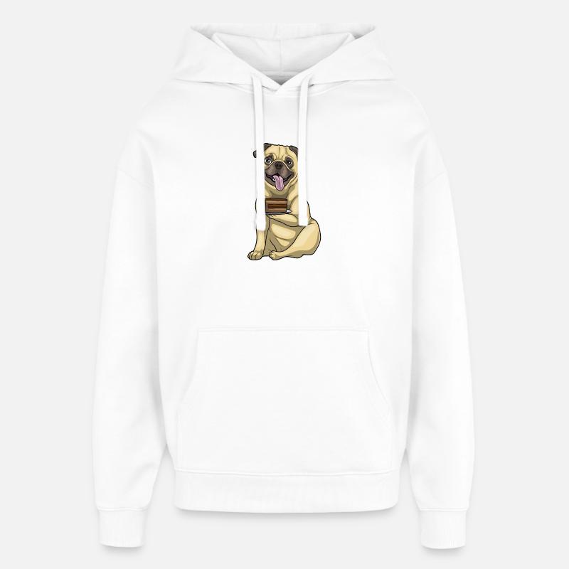 Gâteau Carlin - Sweat à capuche unisexe Stanley/Stella Oversized - blanc