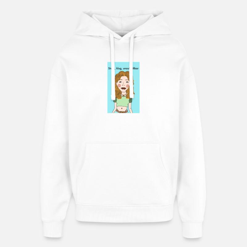 Une forte indépendance - Sweat à capuche unisexe Stanley/Stella Oversized - blanc