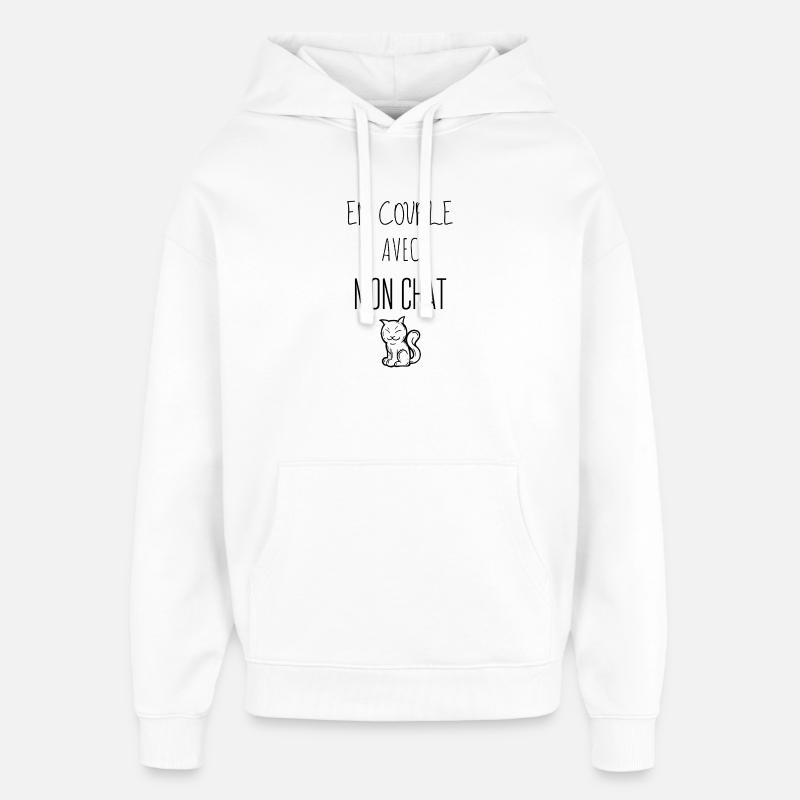 Design Nature Éclat de Vert - Sweat à capuche unisexe Stanley/Stella Oversized - blanc