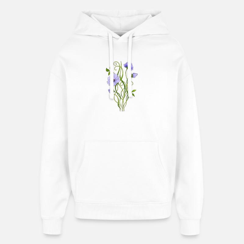 Fleur - Sweat à capuche unisexe Stanley/Stella Oversized - blanc