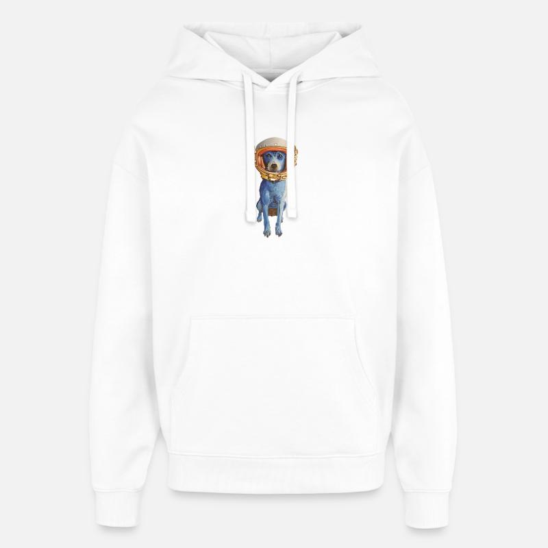 Laly Blue Astronaute en Casque Spatiale - Sweat à capuche unisexe Stanley/Stella Oversized - blanc