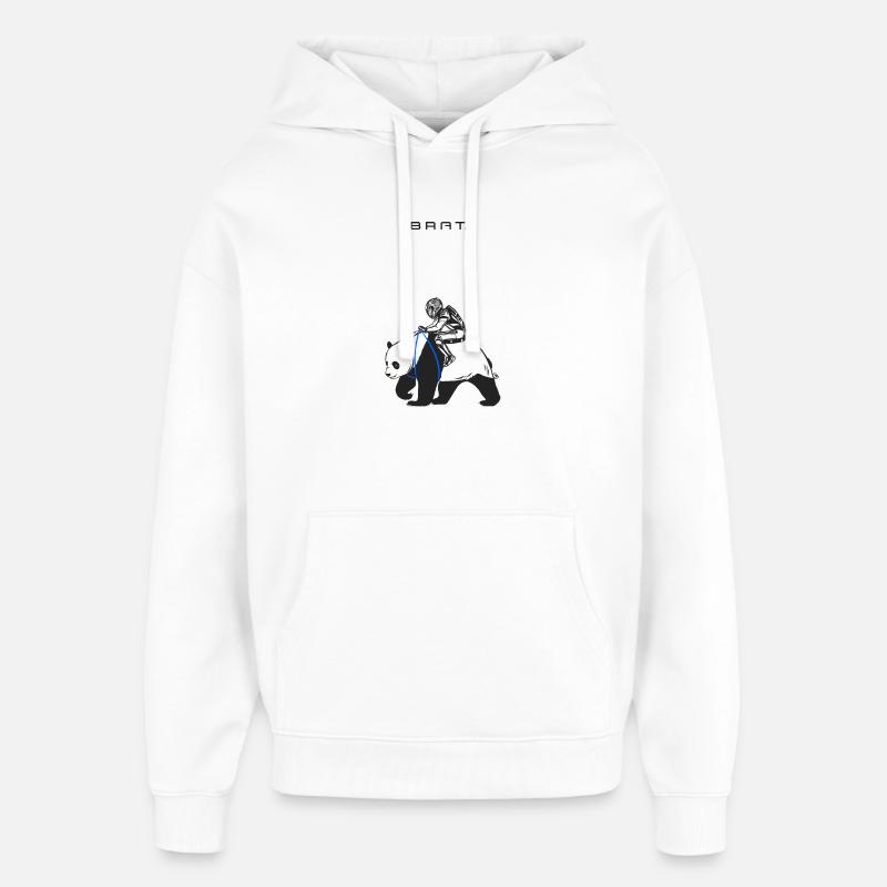 ride_panda - Sweat à capuche unisexe Stanley/Stella Oversized - blanc