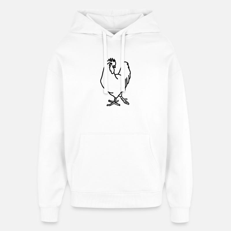 Coq - Sweat à capuche unisexe Stanley/Stella Oversized - blanc