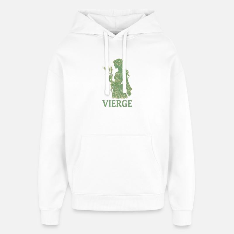Signe astrologique de la Vierge - Astrologie - Sweat à capuche unisexe Stanley/Stella Oversized - blanc