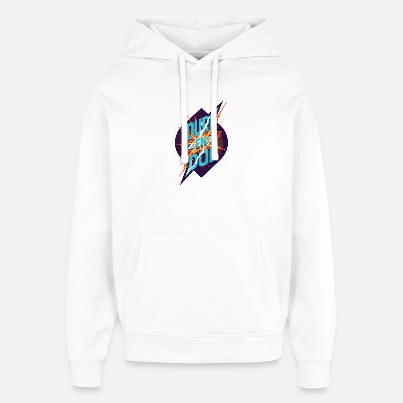 Osez et faites un blitz énergique - Sweat à capuche unisexe Stanley/Stella Oversized - blanc