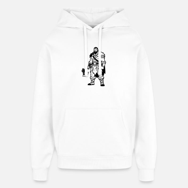 Barbare - Sweat à capuche unisexe Stanley/Stella Oversized - blanc