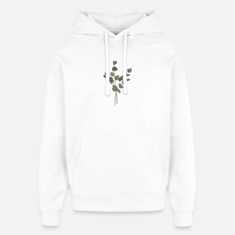 Eukalyptus-Aquarell - Oversized Unisex Hoodie von Stanley/Stella - Weiß