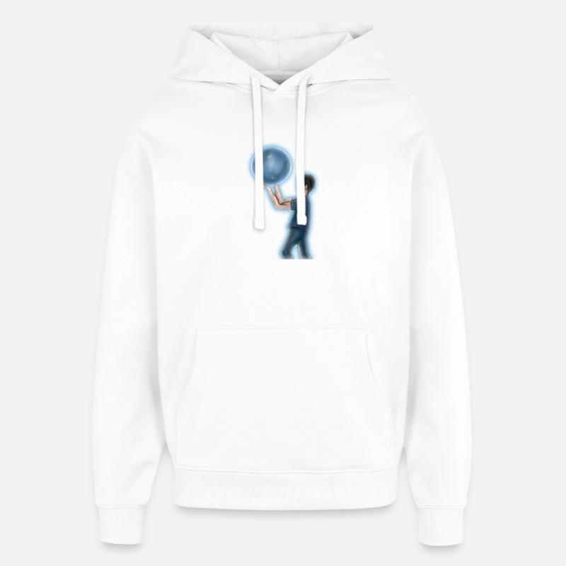 Blå Måne - Sweat à capuche unisexe Stanley/Stella Oversized - blanc