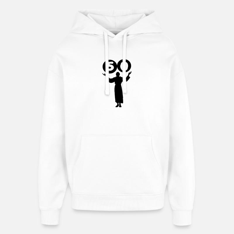 Anniversaire 50 ans - Sweat à capuche unisexe Stanley/Stella Oversized - blanc