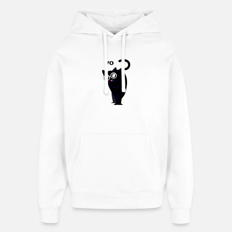 Chats chats - Sweat à capuche unisexe Stanley/Stella Oversized - blanc