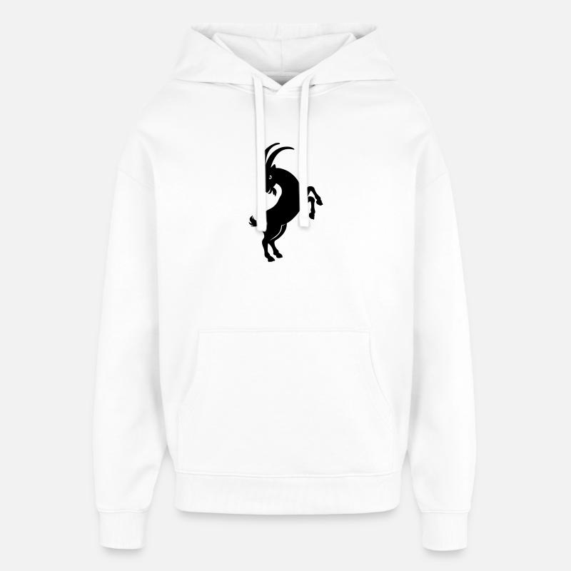 Ziegenschattenfigur - Oversized Unisex Hoodie von Stanley/Stella - Weiß
