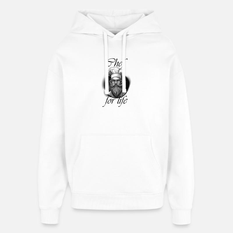 Chef à vie - Sweat à capuche unisexe Stanley/Stella Oversized - blanc