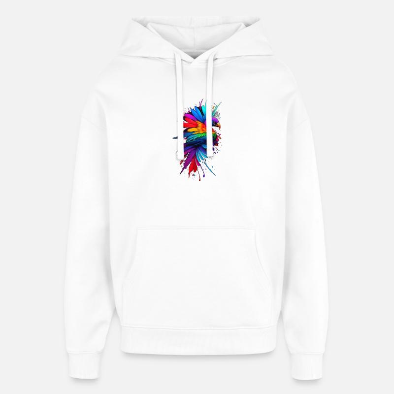 Oiseau de paradis - Sweat à capuche unisexe Stanley/Stella Oversized - blanc