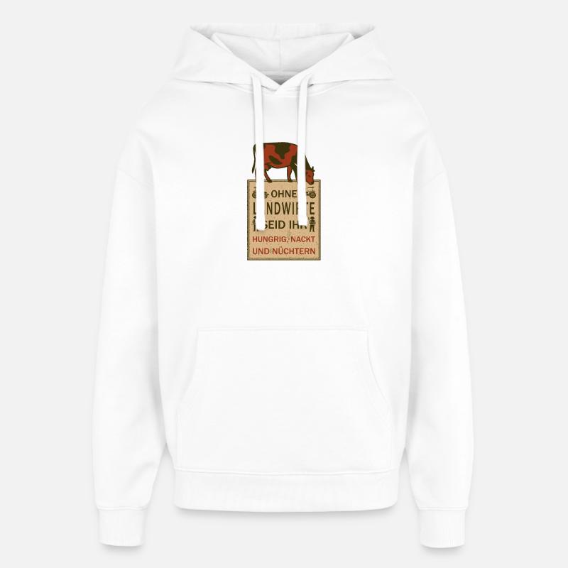 Sans agriculteurs, vous êtes... - Sweat à capuche unisexe Stanley/Stella Oversized - blanc