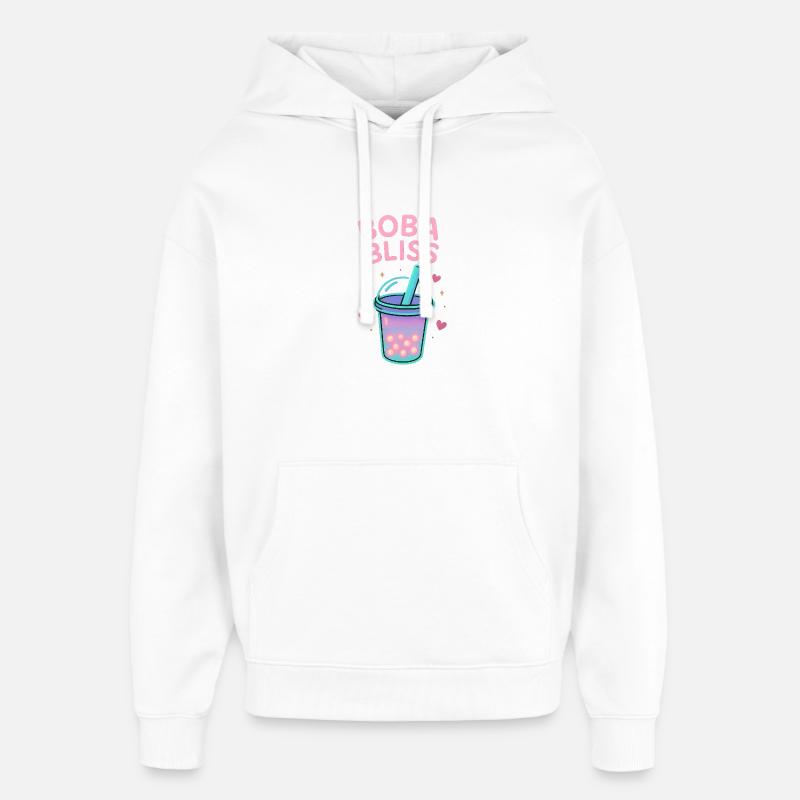 Boba Bliss Tasse Pastel - Sweat à capuche unisexe Stanley/Stella Oversized - blanc