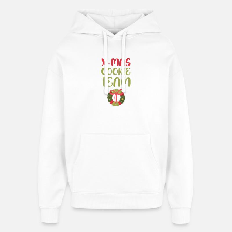 L’équipe des biscuits de Noël - Sweat à capuche unisexe Stanley/Stella Oversized - blanc