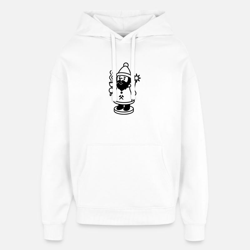 Räuchermann Räuchermännchen Erzgebirge - Sweat à capuche unisexe Stanley/Stella Oversized - blanc