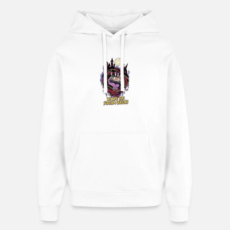 Marathon d’horreur Scream Queens - Sweat à capuche unisexe Stanley/Stella Oversized - blanc
