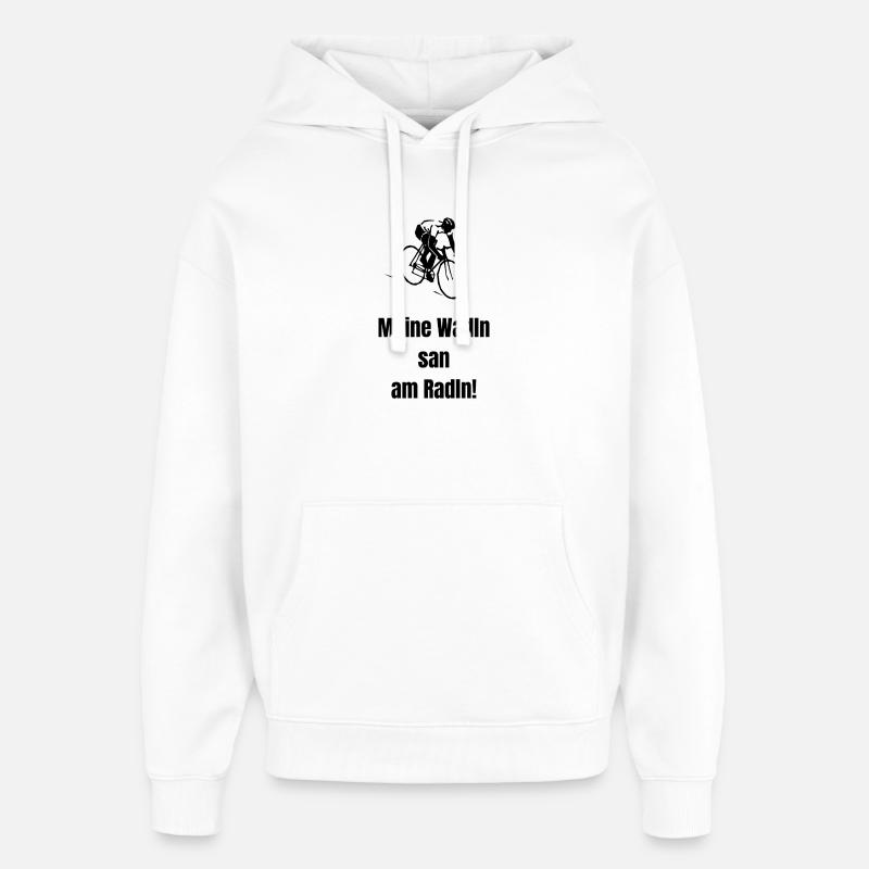 Mes mollets font du vélo ! - Sweat à capuche unisexe Stanley/Stella Oversized - blanc