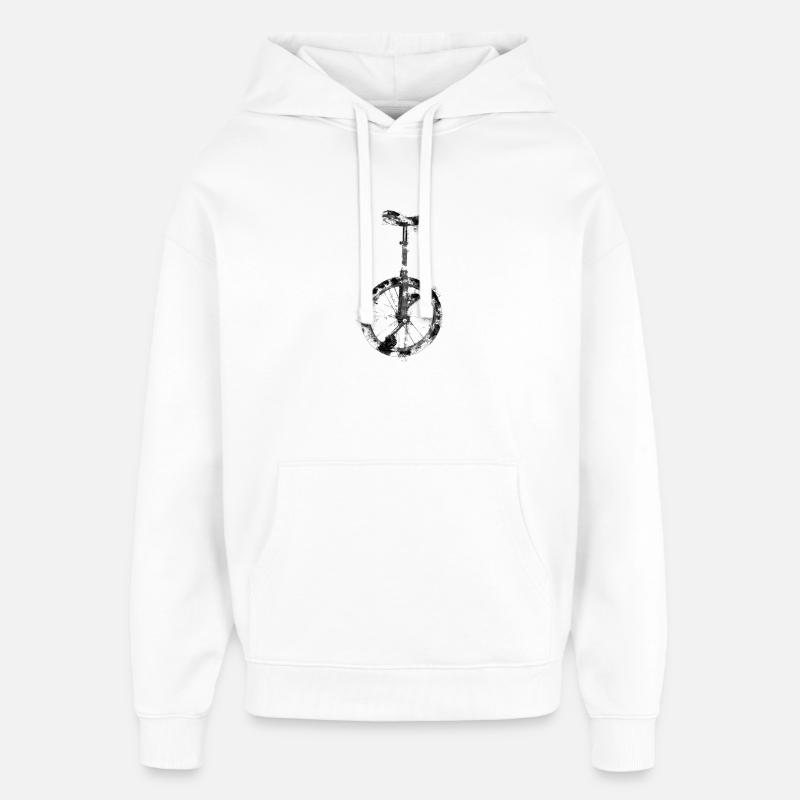Unicycle | Descendance freestyle en monocycle - Sweat à capuche unisexe Stanley/Stella Oversized - blanc