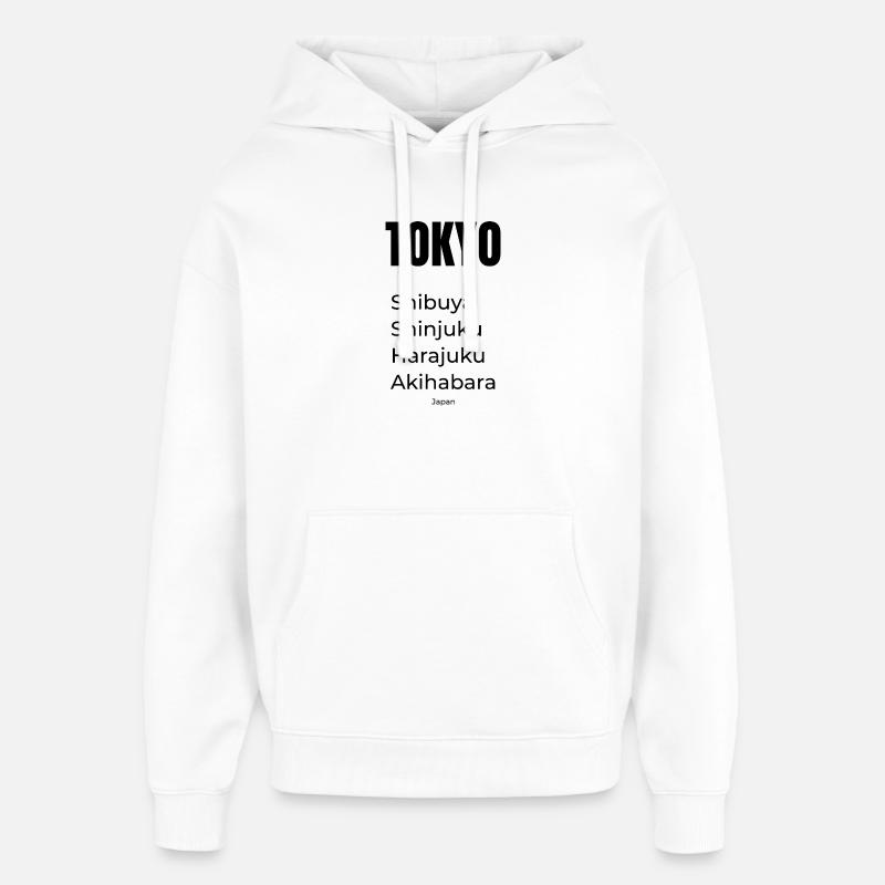 Thé du District de Tokyo - Sweat à capuche unisexe Stanley/Stella Oversized - blanc