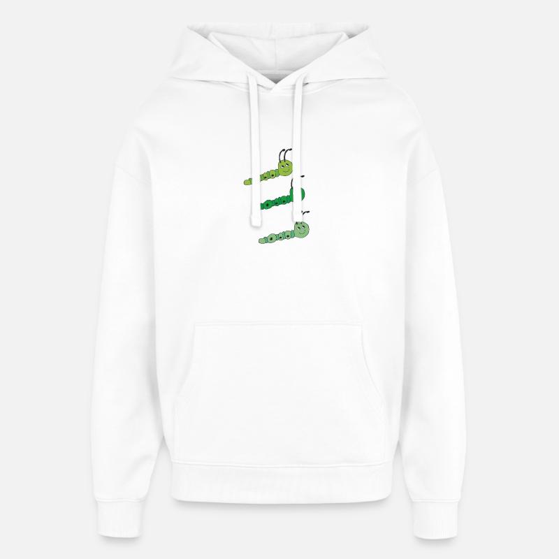 Chenilles en triplé - Sweat à capuche unisexe Stanley/Stella Oversized - blanc
