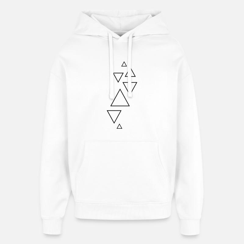 forms hipster triangles - Oversized Unisex Hoodie by Stanley/Stella - white