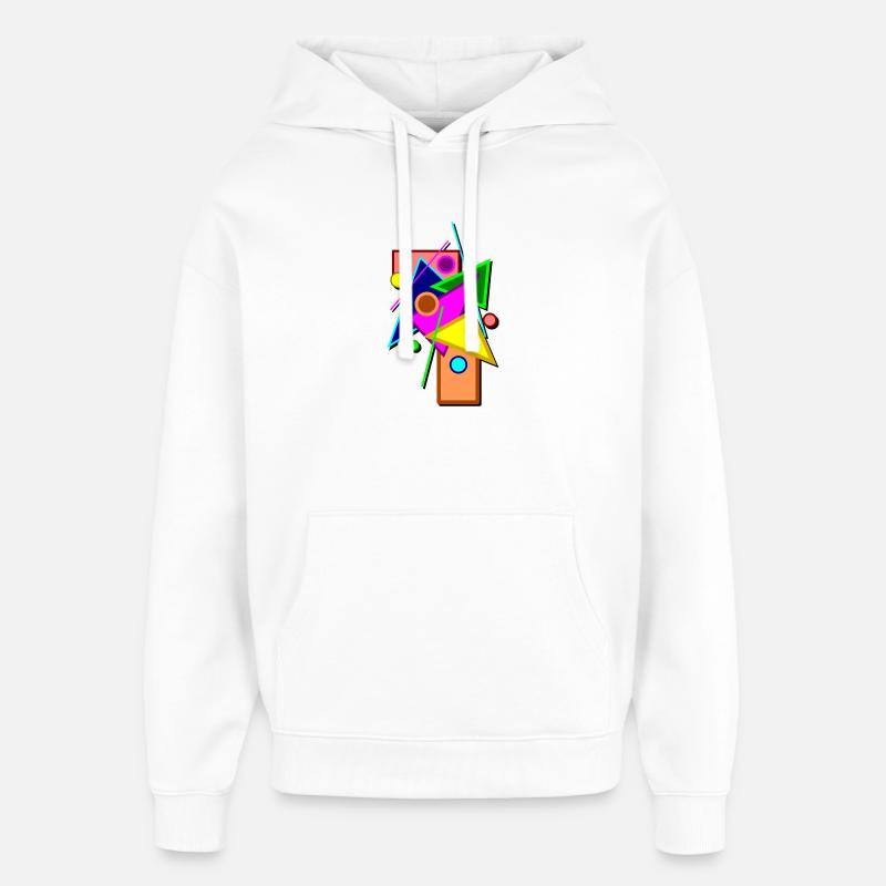 géométrie - Sweat à capuche unisexe Stanley/Stella Oversized - blanc