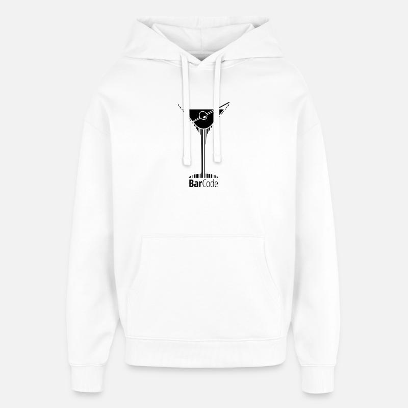 BarCode Martini - Oversized Unisex Hoodie von Stanley/Stella - Weiß