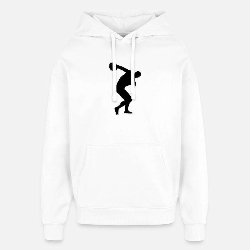 Lancer de disque - Sweat à capuche unisexe Stanley/Stella Oversized - blanc