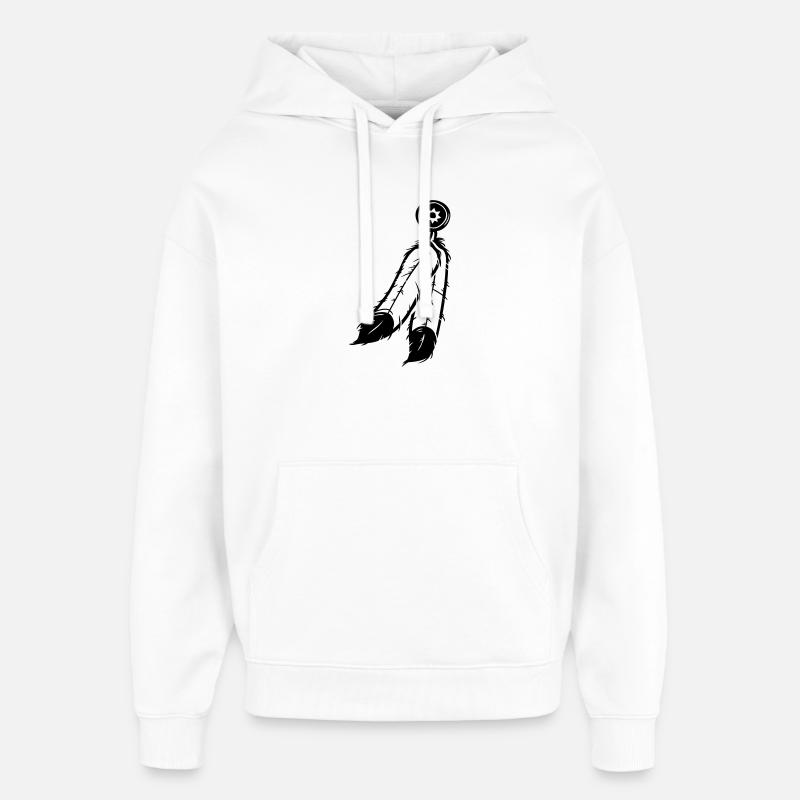 Feder Schmuck - Oversized Unisex Hoodie von Stanley/Stella - Weiß