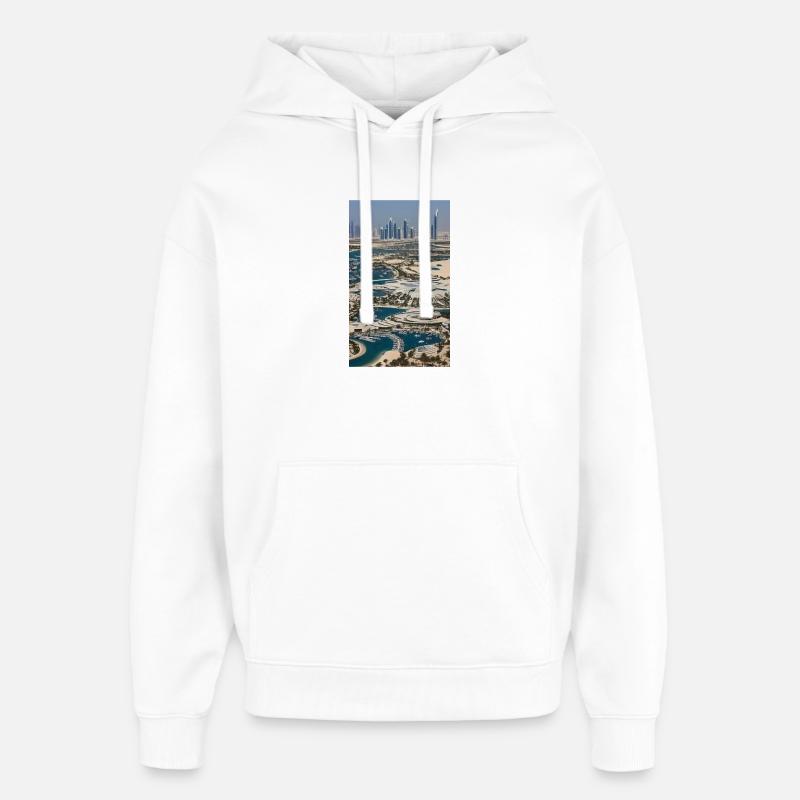 abu dhabi Abou Dabi - Sweat à capuche unisexe Stanley/Stella Oversized - blanc