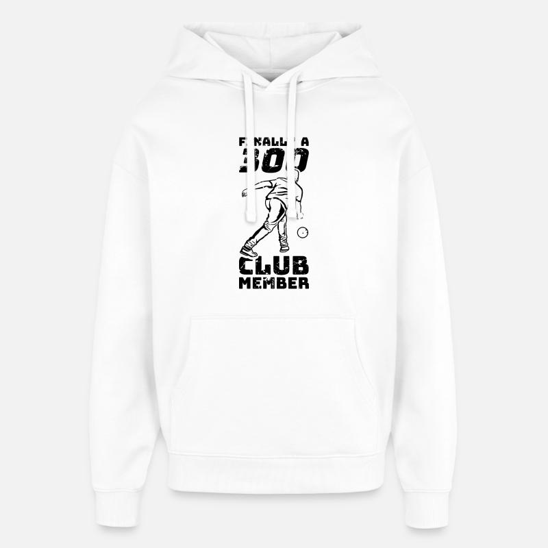 Bowling 300 points - Sweat à capuche unisexe Stanley/Stella Oversized - blanc