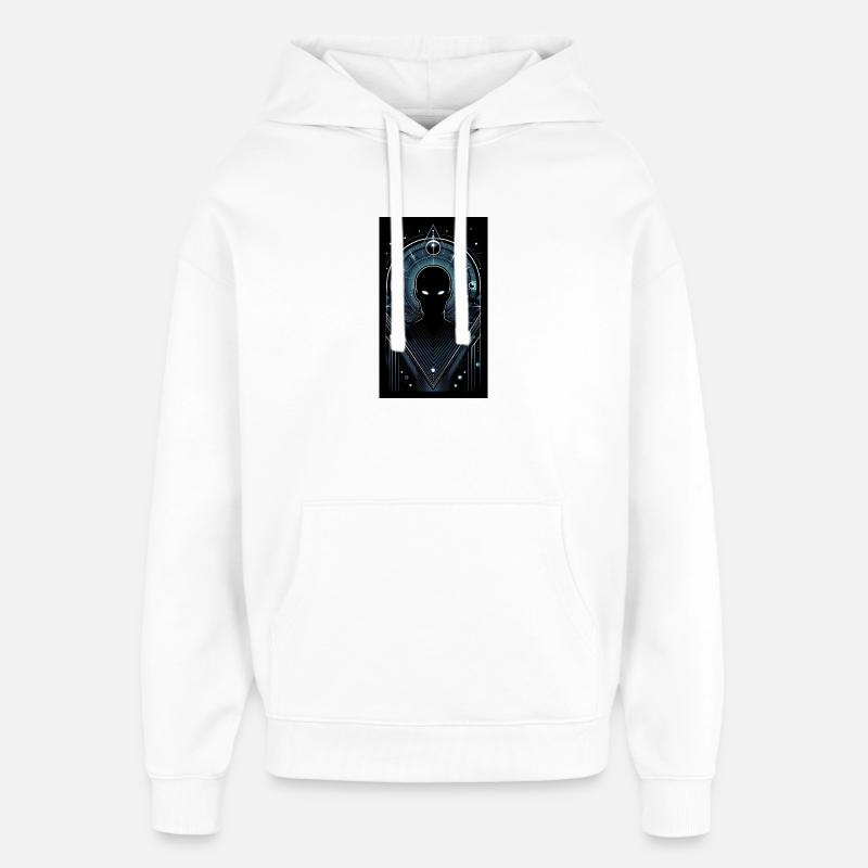 Ombre extraterrestre - Sweat à capuche unisexe Stanley/Stella Oversized - blanc