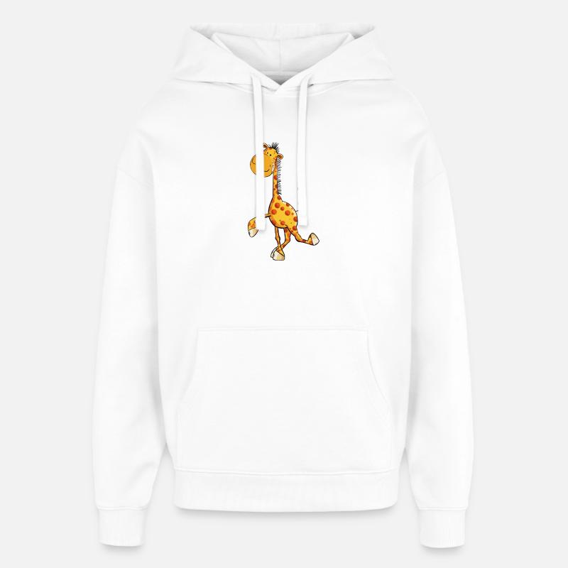 Drôle de girafe - Sweat à capuche unisexe Stanley/Stella Oversized - blanc