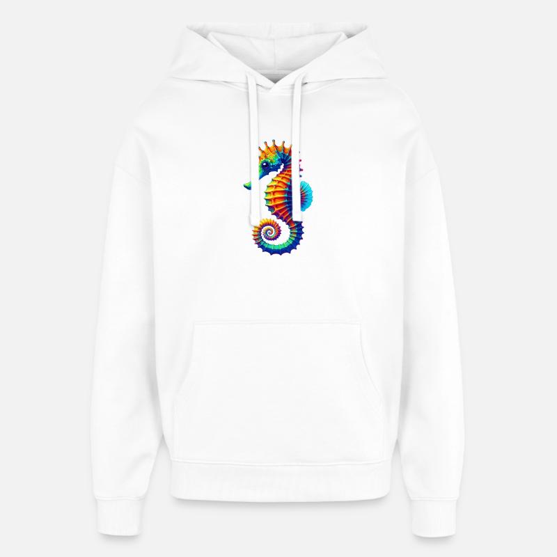 Seepferdchen - Oversized Unisex Hoodie von Stanley/Stella - Weiß