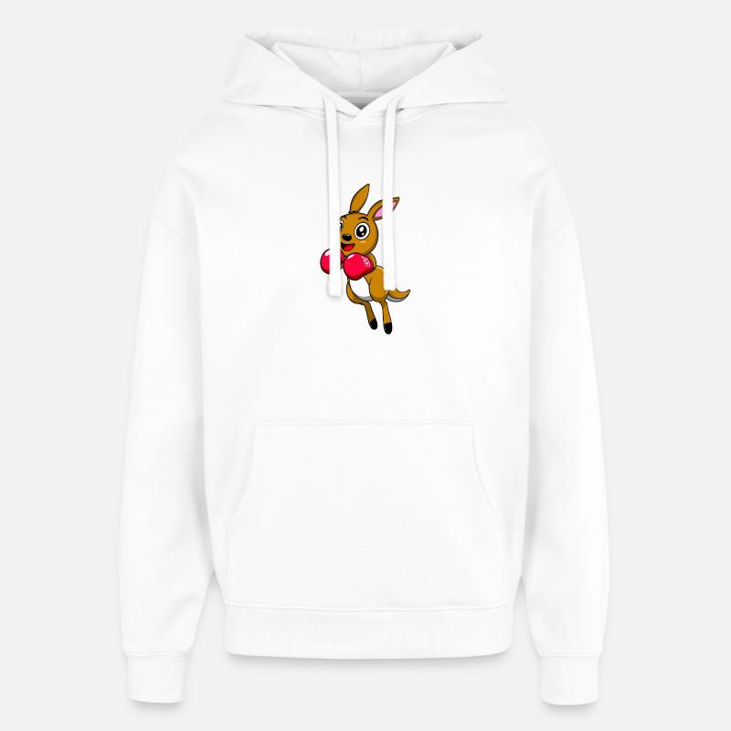 Kangourou - Sweat à capuche unisexe Stanley/Stella Oversized - blanc