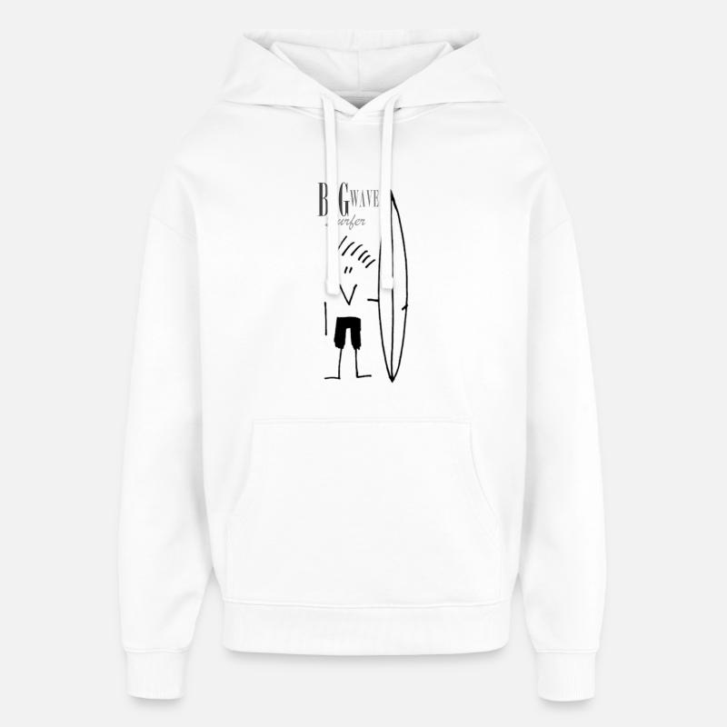 Big Wave Surfer - Sweat à capuche unisexe Stanley/Stella Oversized - blanc