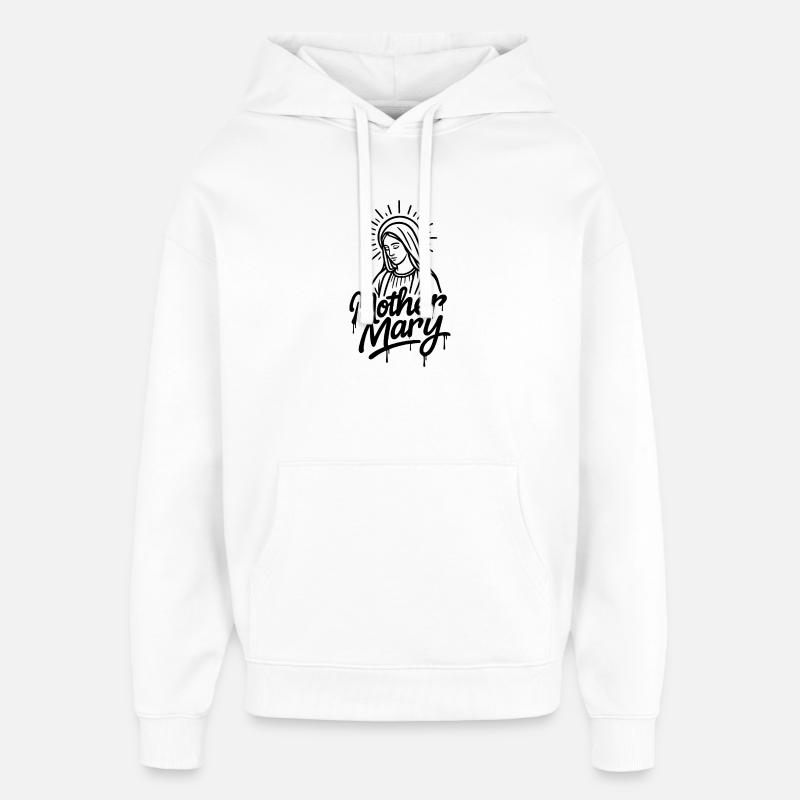 Mère Maria Graffiti urbain au trait - Sweat à capuche unisexe Stanley/Stella Oversized - blanc
