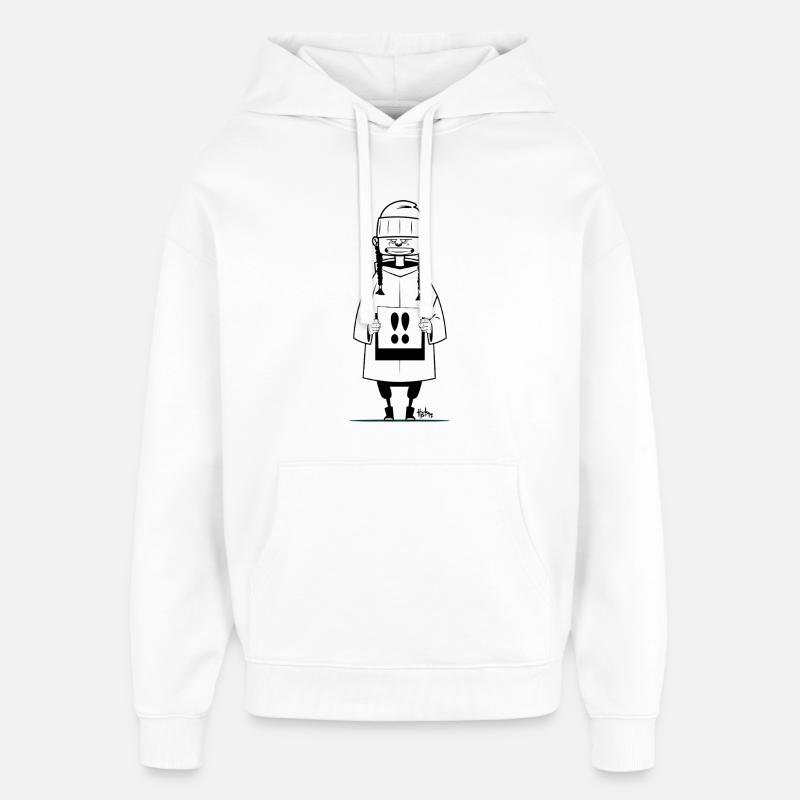 Greta - Sweat à capuche unisexe Stanley/Stella Oversized - blanc