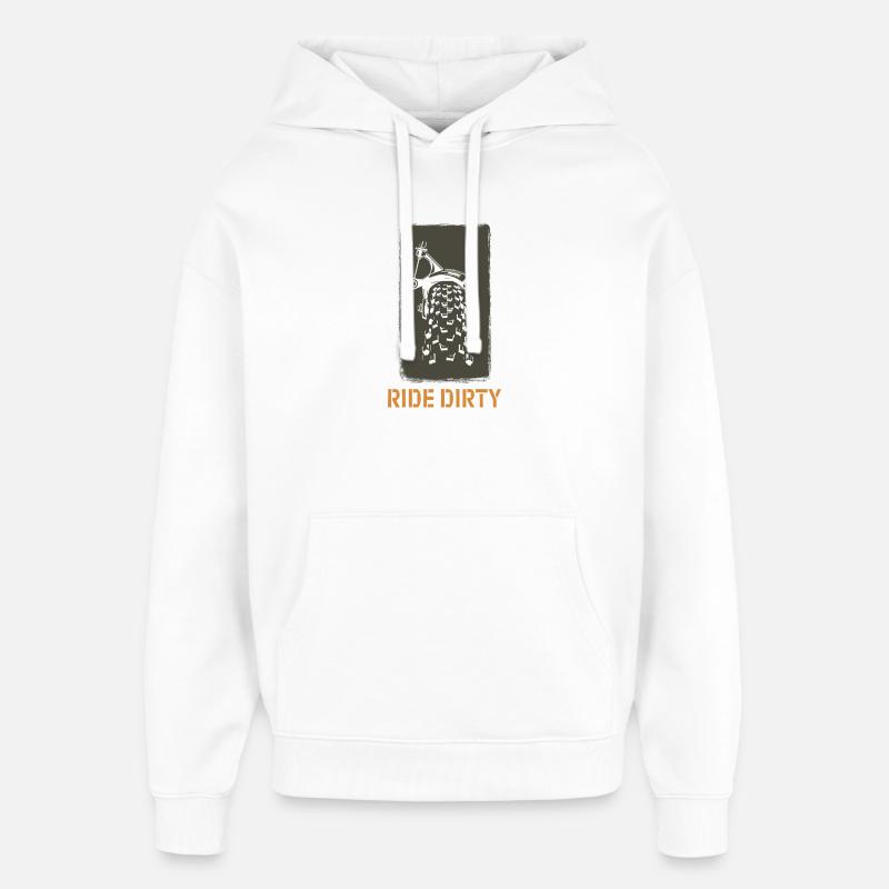 Ride Dirty - Mode Aventure - Sweat à capuche unisexe Stanley/Stella Oversized - blanc