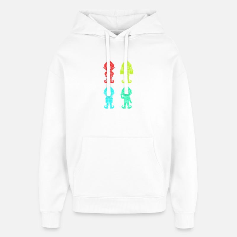 Noël Elfe de Noël Noël - Sweat à capuche unisexe Stanley/Stella Oversized - blanc