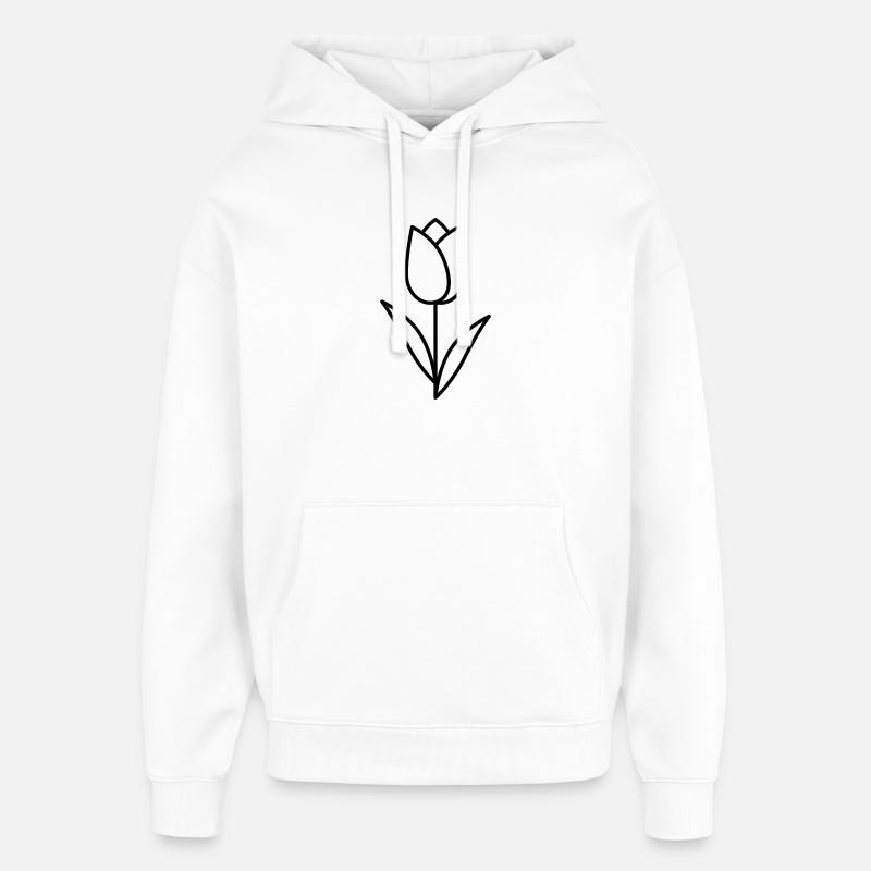 Tulipe - Sweat à capuche unisexe Stanley/Stella Oversized - blanc